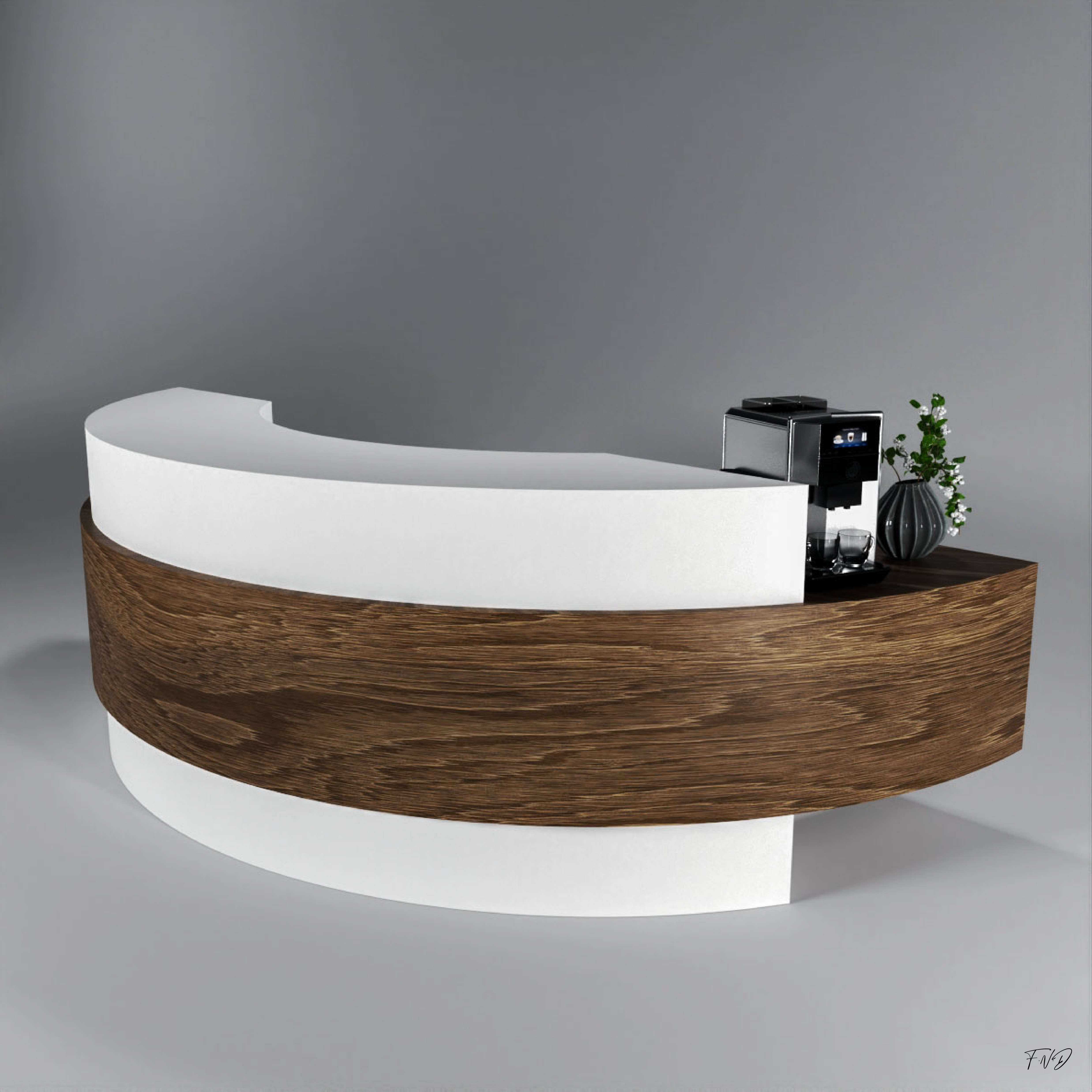 Curved Reception Desk